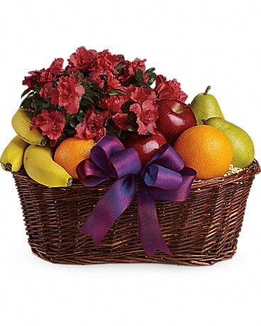 Fruits and Blooms Basket Gift Basket