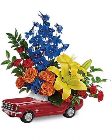 Living The Dream '65 Ford Mustang by Teleflora Flower Arrangement